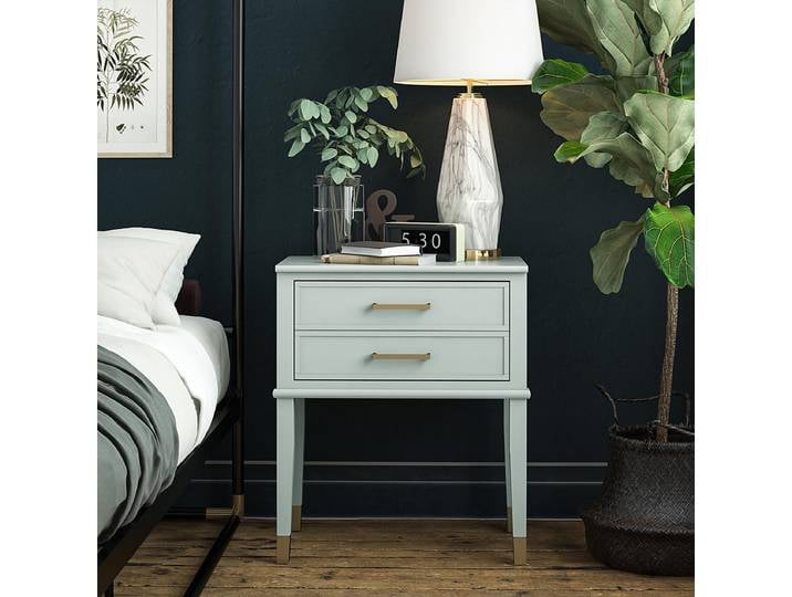 Table de nuit Milosh Type B 60 x 72 x 40cm Bleu/Menthe