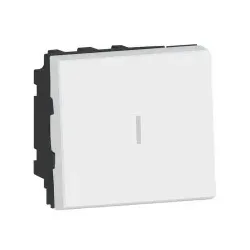Legrand 077063L MSC Wechselschalter 20A 2pol, Schraubklemmen, 2mod, beleuchtbar Farbe: Ultraweiß