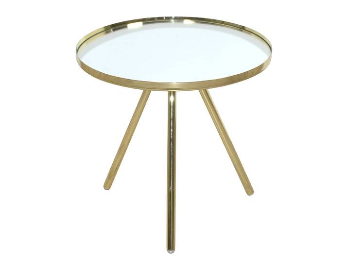 Beistelltisch Elsegarde Ø 42cm Messing/Messing