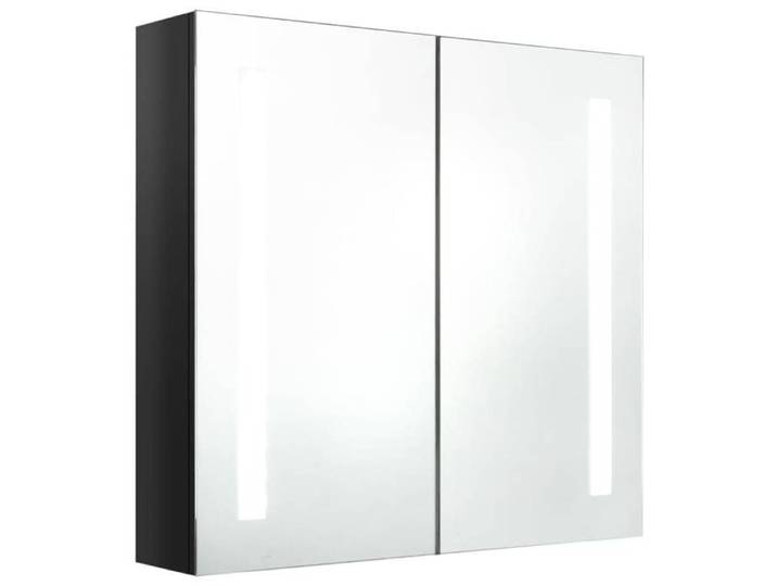 Automne/hiver 2025  Meuble WC - SWEETY - Armoire de salle de bain à miroir LED - noir brillant 62x14x60 cm FR811