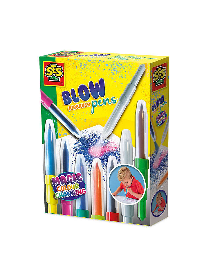 SES Airbrush-Stifte "Magic Farbwechsel" - ab 5 Jahren - 7 Stück - onesize