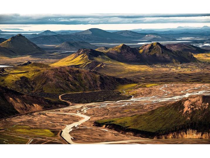 Komar Pure urwelten berglandschap fotobehang op vlies 400x250cm