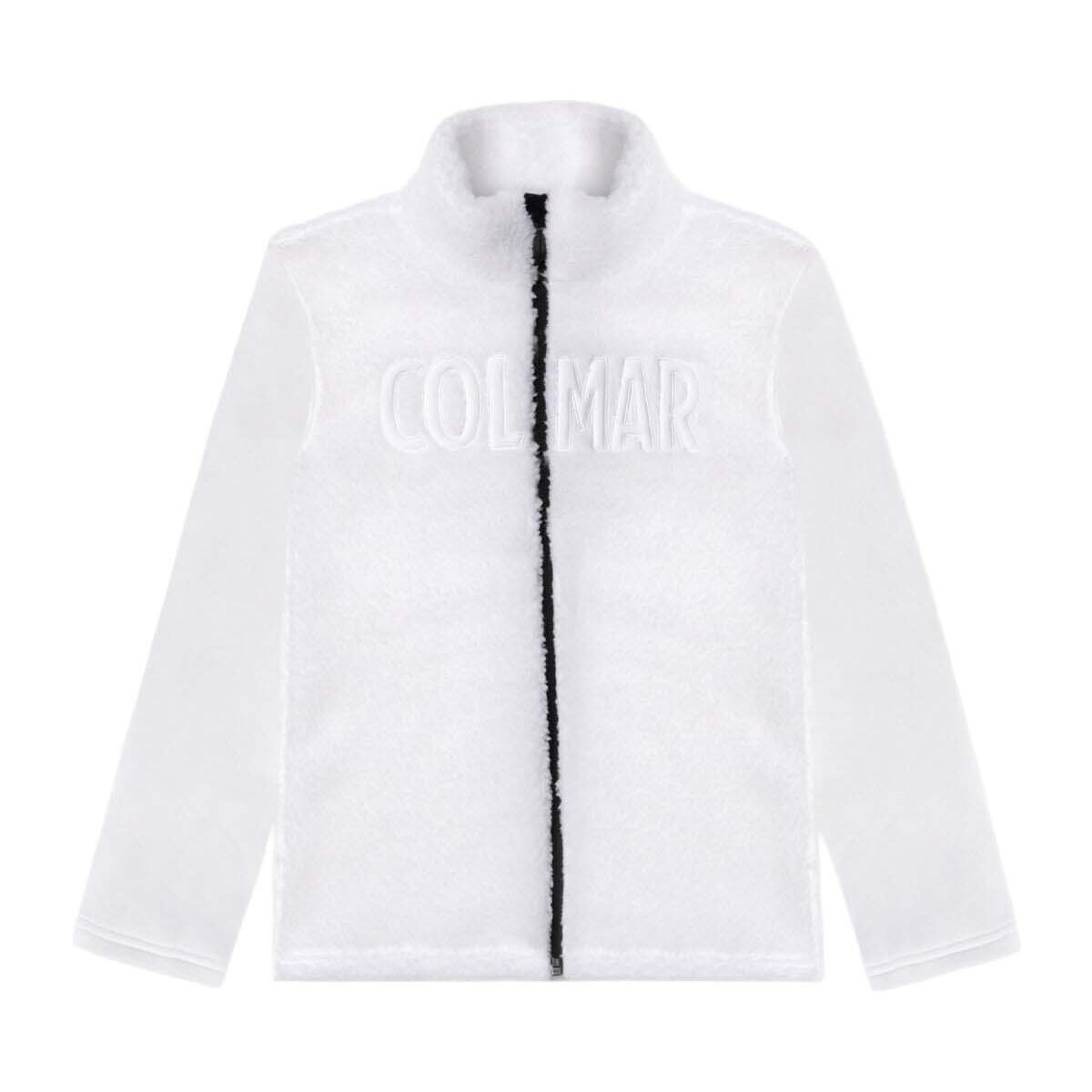Colmar Full Zip Teddy Bear Fleece With Contrast Sleeves AND Embroidered Logo white-white (01) 10 36000022-4ZU-01-10