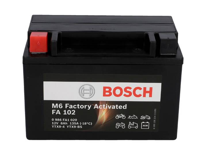 Motorradbatterie Fa102 AGM 8Ah/135A