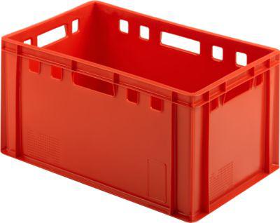 Euro Box Fleischkasten, lebensmittelecht, Inhalt 63,5 L, geschlossene Version, rot