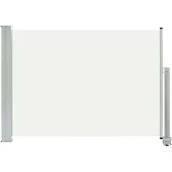 Helloshop26 - Ausziehbare Seitenmarkise/Sichtschutz für Terrasse Garten Balkon 80 x 300 cm cremefarben 02_0007395