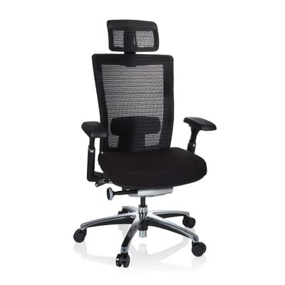 Bürostuhl NOVA PRO I ALU Stoff schwarz hjh OFFICE