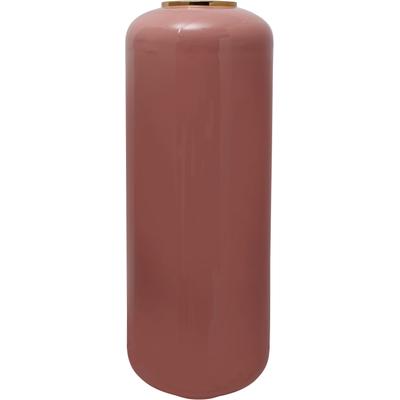 Bodenvase KAYOOM "Bodenvase Art Deco 205", rosa (rosa, goldfarben), B:30cm H:81cm T:30cm Ø:30cm, Metall, Vasen
