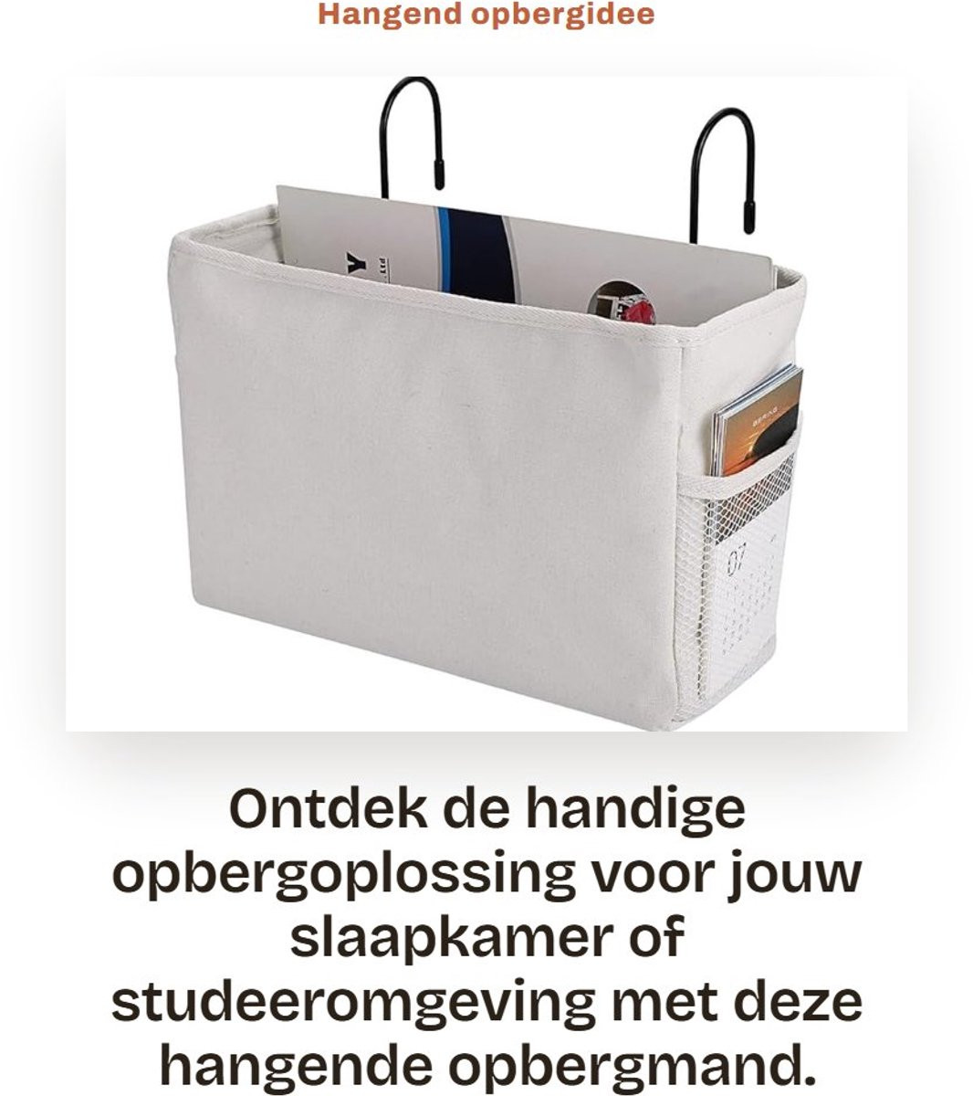 Dailygoody Organizer voor studentenkamer - Hangend opbergidee