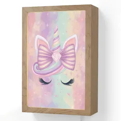 WANDLEUCHTE Einhorn - Glitzer - Regenbogen - Pastell Wandlampe 20x30 cm Wandlampe