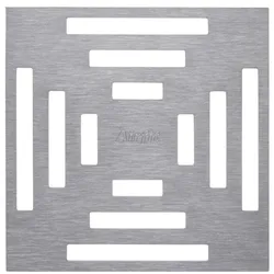 airfit Design Edelstahlrost "Zentriert" 2mm gebürstet, aufliegend, für 60202BA