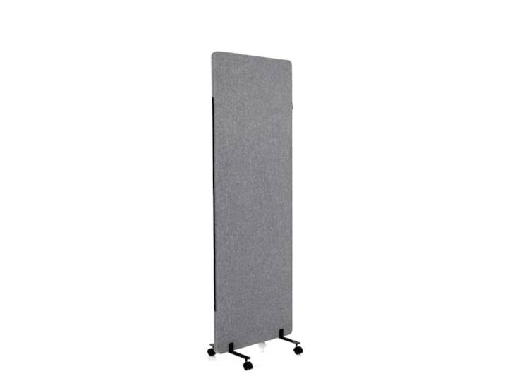 hjh OFFICE Mobile Akustik Trennwand einzeln 177 x 60 cm FLEXMIUT Stoff Dunkelgrau Raumteiler Mittelpanel mit Rollen & Gleiter 891007