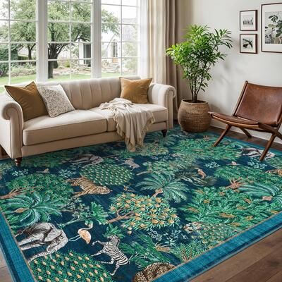 Garvee Jungle Animal Print Area Rug