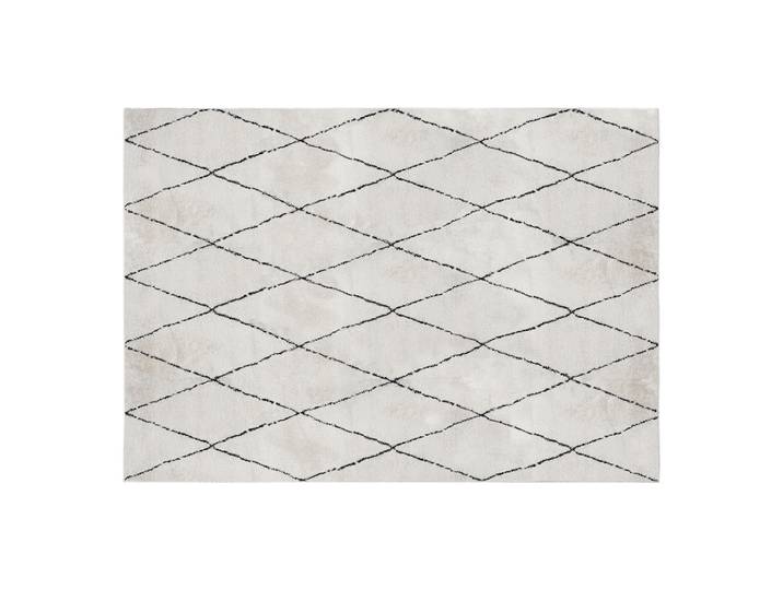 Tapis rectangulaire à motifs losanges noirs 200 x 300 cm SILAN