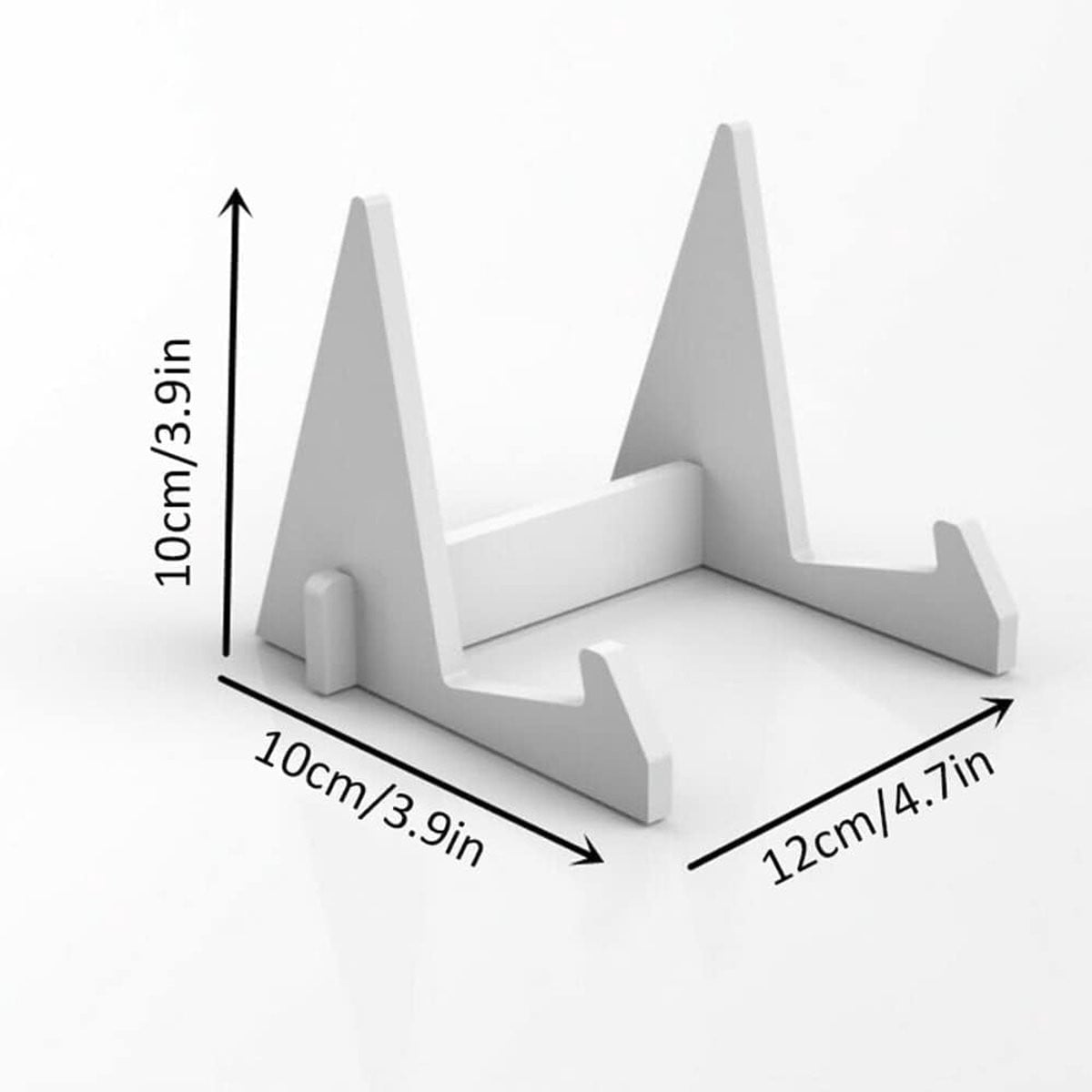 Transparante boekenstandaard displayhouder voor het ordenen van boeken, 10 x 10 x 12 mm