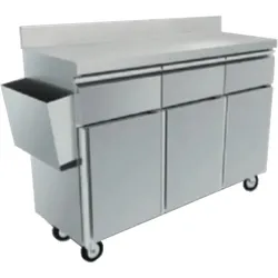 Terrassenmöbel 3 türen 2 regale 3 schubladen - 1500x600x1050 mm - 15882109 Eurast