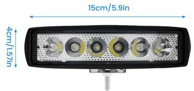 Combo Retail Shop LED Work Light Strip Shape Light Bar, Flood Spot White Car Light, Off Road Head Auto Parts For Multiple Scenes 1pc