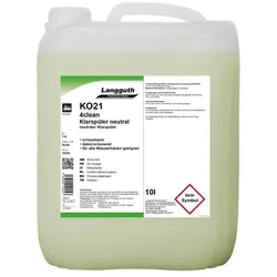 Klarspüler Langguth neutral 4clean KO21 10 L hochkonzentriert