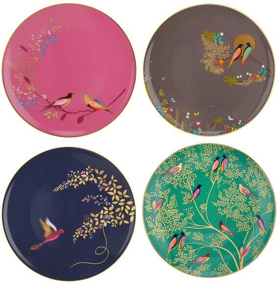 Sara Miller London Sara Miller Chelsea Collection Set of 4 Cake Plates