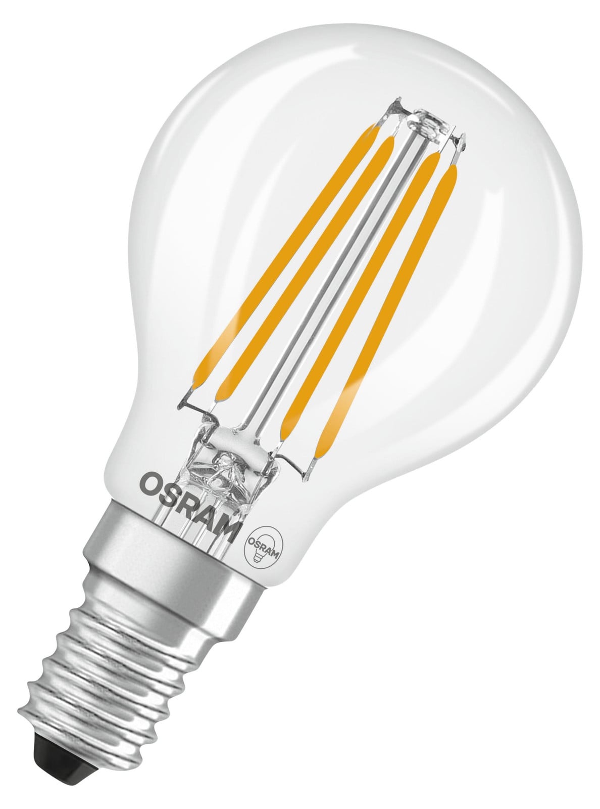 Osram LED Filament Druppel Lampen E14 3,4W Transparant Set van 6