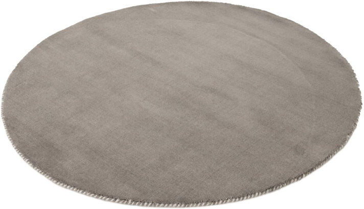 Carpetfine Wool Hand Woven Area Rug in Grey Round 100cm