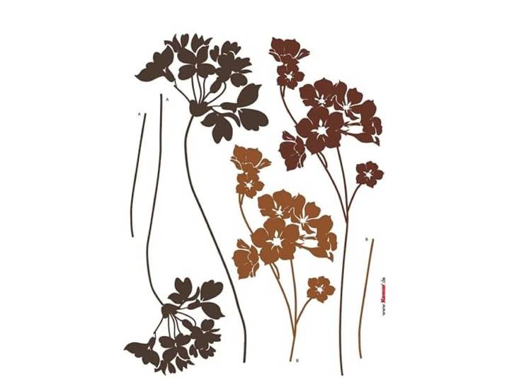 Komar Deco-Sticker LADYS SMOKE 50 x 70 cm Wandtattoo, Wandbild, Wandsticker, Wandaufkleber, Walltattoo, Blumen, Silhouette, Abstrakt, Design 17005h