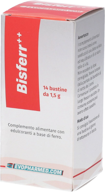 FARMED ITALIA Srl Bisferr++ 14 Buste, Integratore di Ferro Microincapsulato, Alta Biodisponibilità