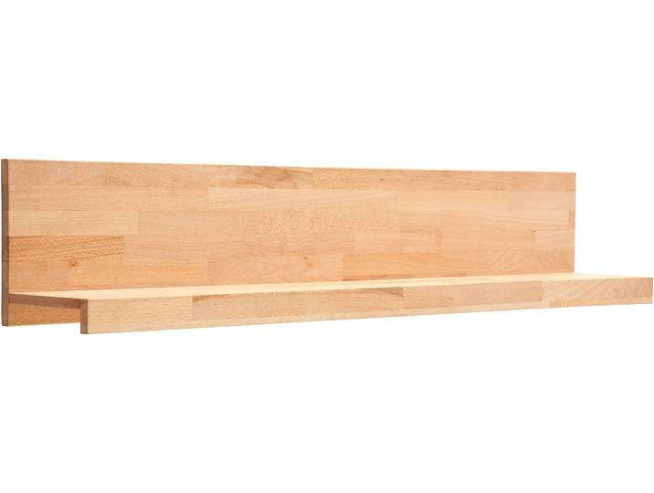 Wandboard MCA LIVING Fenja Wandpaneel, Wandregal, Regal, Regal mit Boden , braun (kernbuchefarben), B:150cm H:27cm T:22cm, Massivholz, Regale, Wandboard, Massivholz, Kernbuche, 1 Boden mit Blende, Breite 150 cm