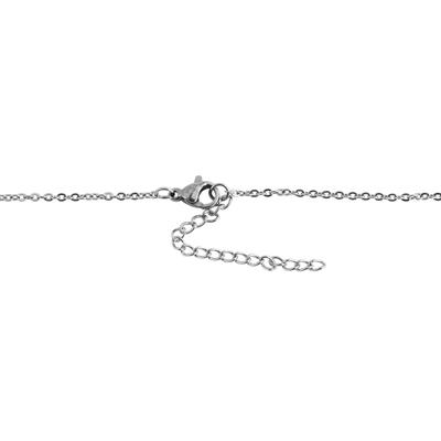 Kette ohne Anhänger ADELIA´S "Halskette aus Edelstahl 43+5", silber, Halsketten, Damen, 48cm, Edelstahl, Ein Geschenk, das Freude macht