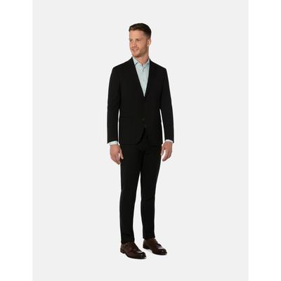 Anzug THOMAS GOODWIN "Anzug", Herren, Gr. 94, Schlankgrößen, schwarz, 80% Polyester, 20% Viskose, unifarben, slim fit, Anzüge, Abiball, im Slim-Fit, 10103-0-20039