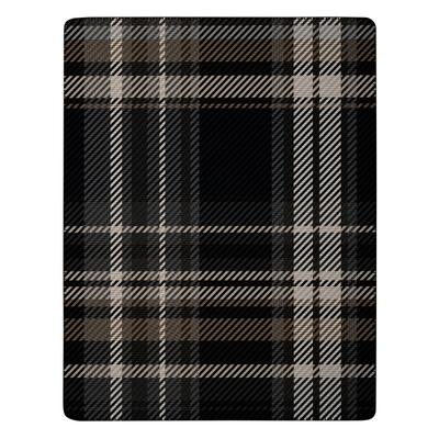 Wohndecke BIEDERLACK "Midnicht Elegance mit geketteltem Zierstich", grau (anthrazit, natur), B:150cm L:200cm, Baumwolle, Polyacryl, Polyester, Wohndecken, Wohndecke, Made in Germany