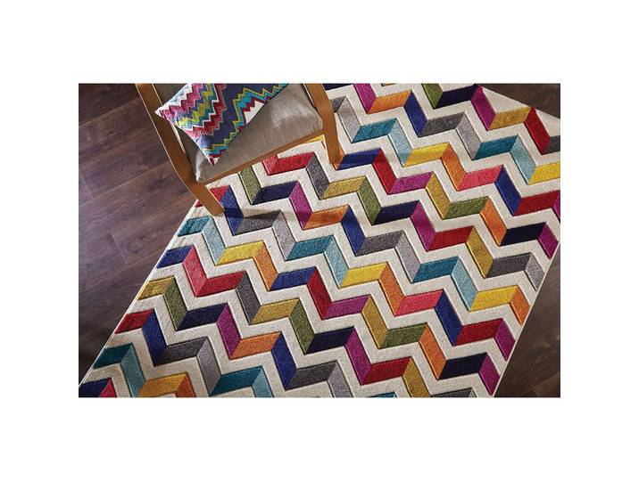 Kurzflorteppich Bolero II Multicolor 80 x 150cm Netzstoff