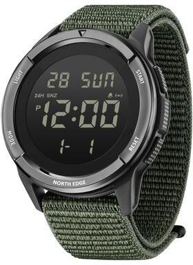 Everyday Crate NORTH EDGE TERRAX Outdoor Sports Watch Waterproof Tactical Military Watch With Nylon Strap green