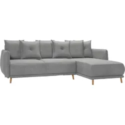 ECKSOFA Chroma Grau Luxusmicrofaser