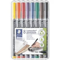 Staedtler 8er-Pack Universalstifte »Lumocolor permanent M« schwarz
