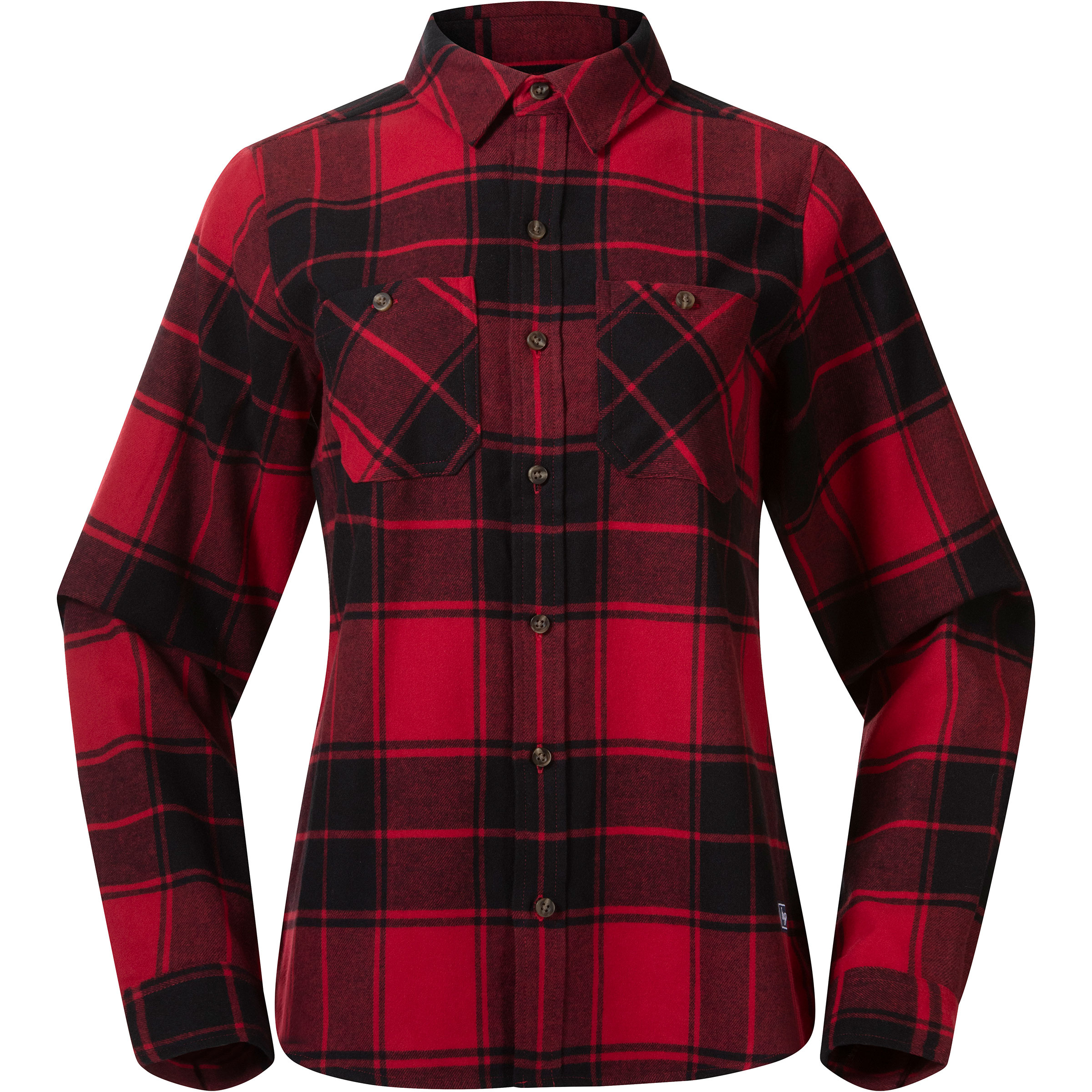 Bergans Nordmarka Flannel Damen Blusen rot Größe XS Camping Hautfreundlich