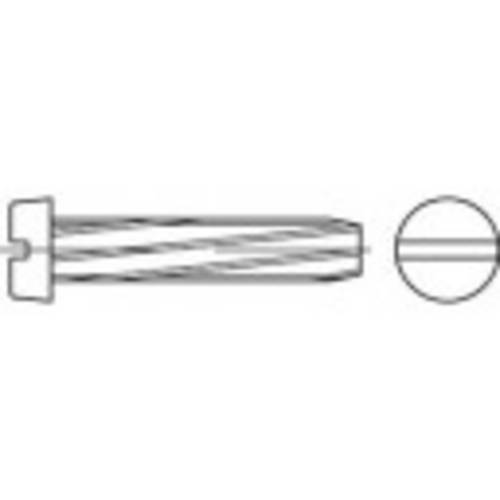 TOOLCRAFT 141730 Schneidschrauben M6 20mm Schlitz DIN 7513 Stahl galvanisch verzinkt 500St.