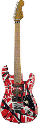 Evh Frankie Striped MN Relic R/W/B Red