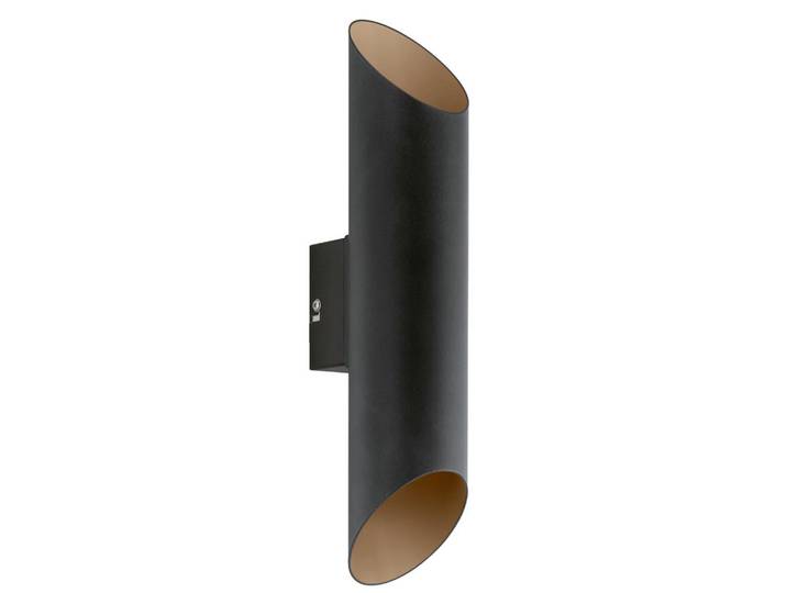 Eglo Aussenwandleuchte, Schwarz, Kupferfarben, Metall, länglich, 36 cm, Lampen & Leuchten, Aussenbeleuchtung, Aussenleuchten