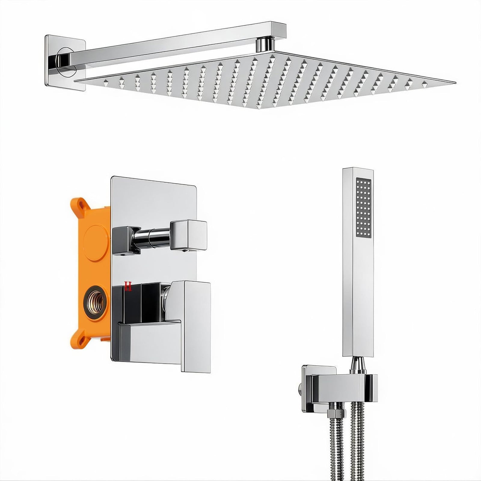 Inbouw Douche Set met 25 cm Regen Douche van Merkloos