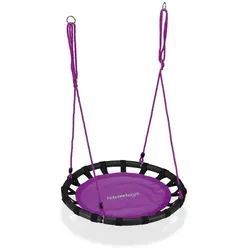 Relaxdays Nestschaukel 80cm Lila,Schwarz