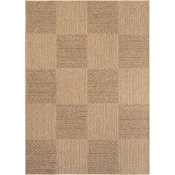 Küchenteppich Naturlook Robust Waschbar Strapazierfähig Terrasse Garten Beige 200x290 cm OEKO-TEX Gekettelt – ARLBERG von Kadima Design