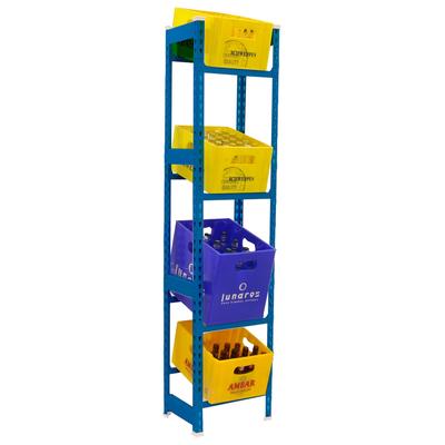 SimonRack Getränkekistenregal 4 Kisten, 2000x400x300 mm, Kistenregal, Blau - Simonbottle