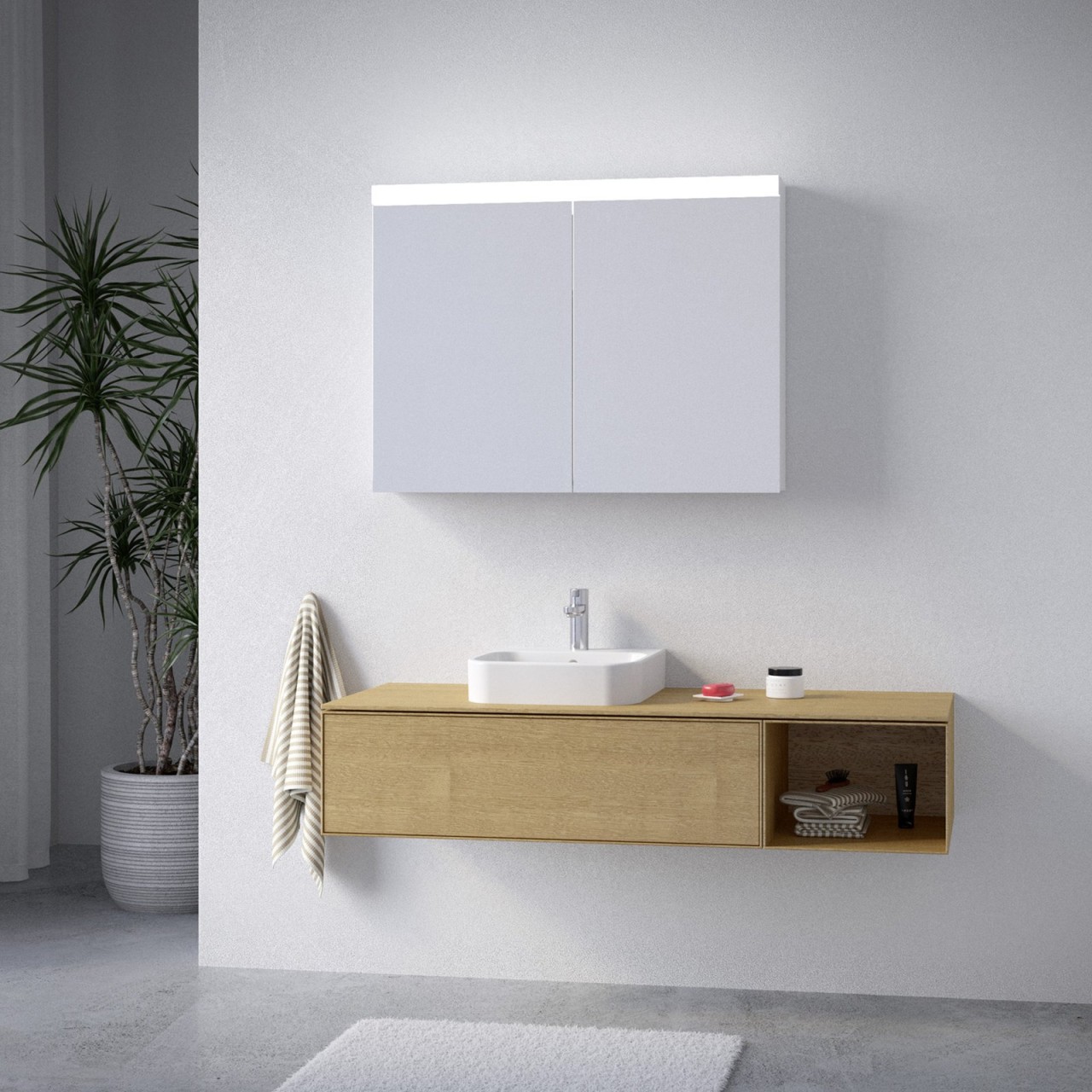 Schneider Spiegelschrank LOB 100/2/TW, weiss, DE Modell, 171.700.02.02 171.700.02.02