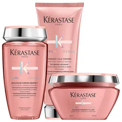 650ml Kérastase Chroma Absolu Riche Pflegeset (Shampoo 250ml + Conditioner 200ml + Maske 200ml)