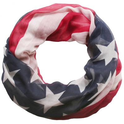 Loop STYLEBREAKER "Loop im USA Flaggen Design", Damen, bunt, Obermaterial: 100% Viskose CV., Modisch, Modetücher Loop