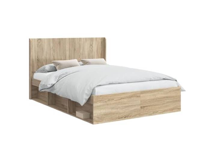 vidaXL Bettgestell mit Stauraum und Kopfteil 2 STK. Holzwerkstoff