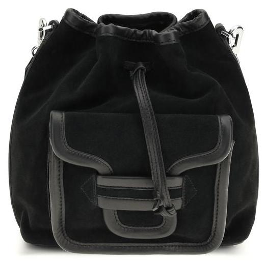 Pierre Hardy Alpha Beuteltasche schwarz Veloursleder Kordel