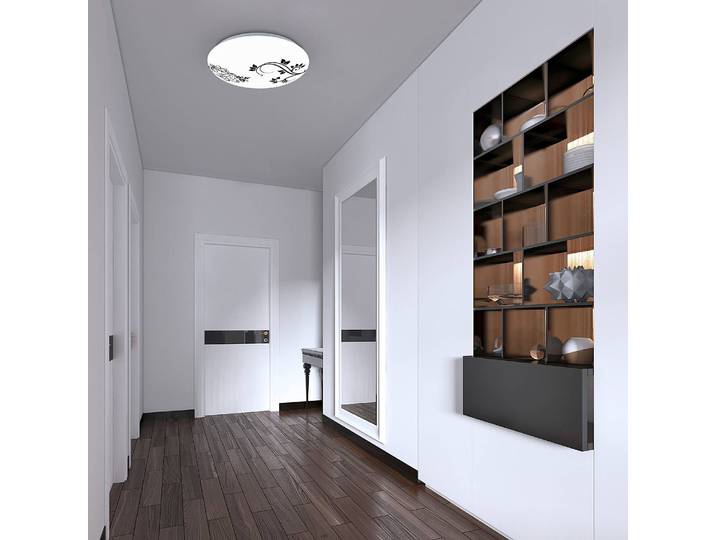 Plafonnier LED Tipica 7 x 28 x 28cm Blanc/Noir Polyéthylène Module LED