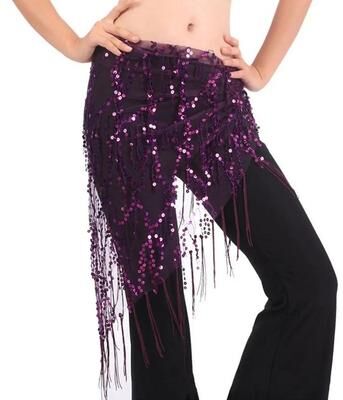 Inspire Essentials ShimmerFlow Belly Dance Hip Scarf purple